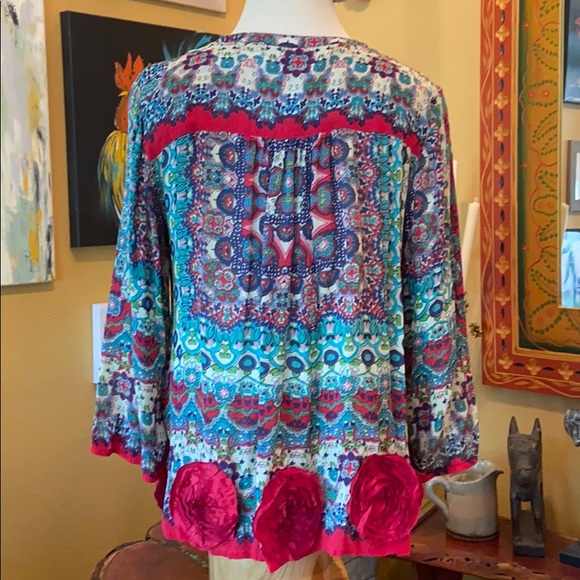 Copper Feather Design cardigan M - Picture 4 of 4